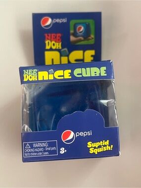 Pepsi Blue Branded Squishy Cube Collectible